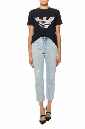 T-shirt with an embroidered logo, zdjęcie 2 T-shirt with an embroidered logo od Emporio Armani